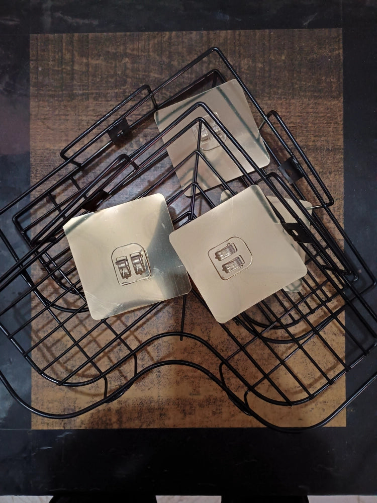 Metal Corner Storage Shelves.